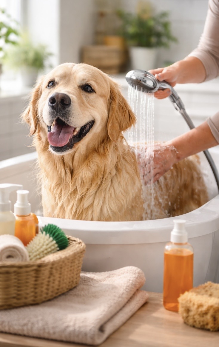 Hund baden â von Kopf bis Pfote Tipps vom Tierarzt in Stuttgart Dein Hund wĂźrde wahrscheinlich lieber ein bisschen stinken, als freiwillig ein Bad zu nehmen. Trotzdem gehĂśrt die richtige Fell- und Hautpflege zu einem gesunden Hundeleben dazu. Als erfahrener Tierarzt in Stuttgart erklären wir, wie oft Hunde gebadet werden sollten, welches Shampoo geeignet ist und worauf du achten solltest â fĂźr Hygiene, Wohlbefinden und eine gesunde Haut. Hund baden â von Kopf bis Pfote Tipps vom Tierarzt in Stuttgart Dein Hund wĂźrde wahrscheinlich lieber ein bisschen stinken, als freiwillig ein Bad zu nehmen. Trotzdem gehĂśrt die richtige Fell- und Hautpflege zu einem gesunden Hundeleben dazu. Als erfahrener Tierarzt in Stuttgart erklären wir, wie oft Hunde gebadet werden sollten, welches Shampoo geeignet ist und worauf du achten solltest â fĂźr Hygiene, Wohlbefinden und eine gesunde Haut.