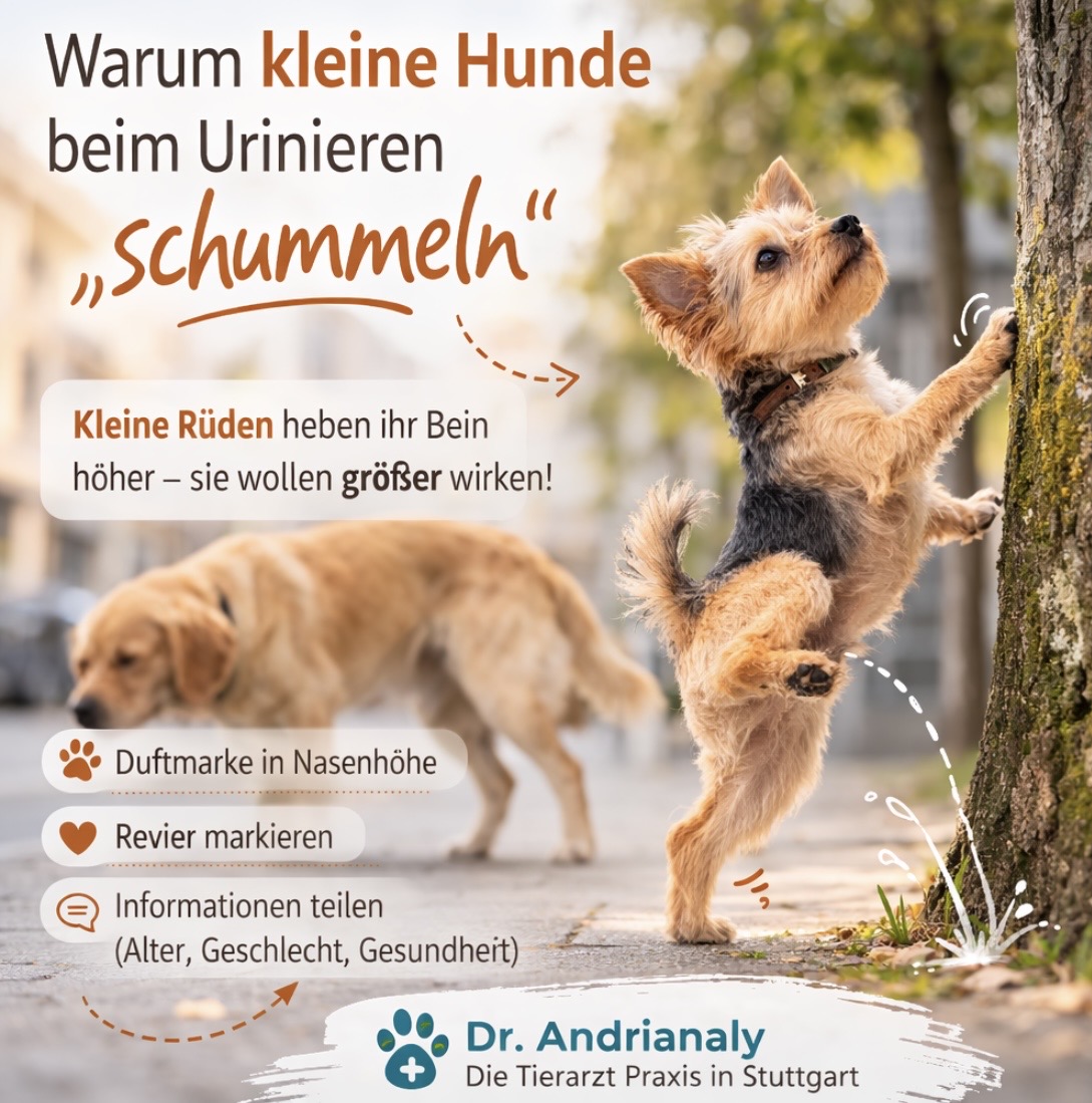 Warum kleine Hunde beim Urinieren „schummeln“ Erkenntnisse aus der Forschung – erklärt von Dr. Andrianaly – die Tierarzt Praxis in Stuttgart Hunde kommunizieren auf eine Weise, die wir Menschen oft unterschätzen: über Gerüche. Warum kleine Hunde beim Urinieren „schummeln“ Erkenntnisse aus der Forschung – erklärt von Dr. Andrianaly – die Tierarzt Praxis in Stuttgart Hunde kommunizieren auf eine Weise, die wir Menschen oft unterschätzen: über Gerüche.