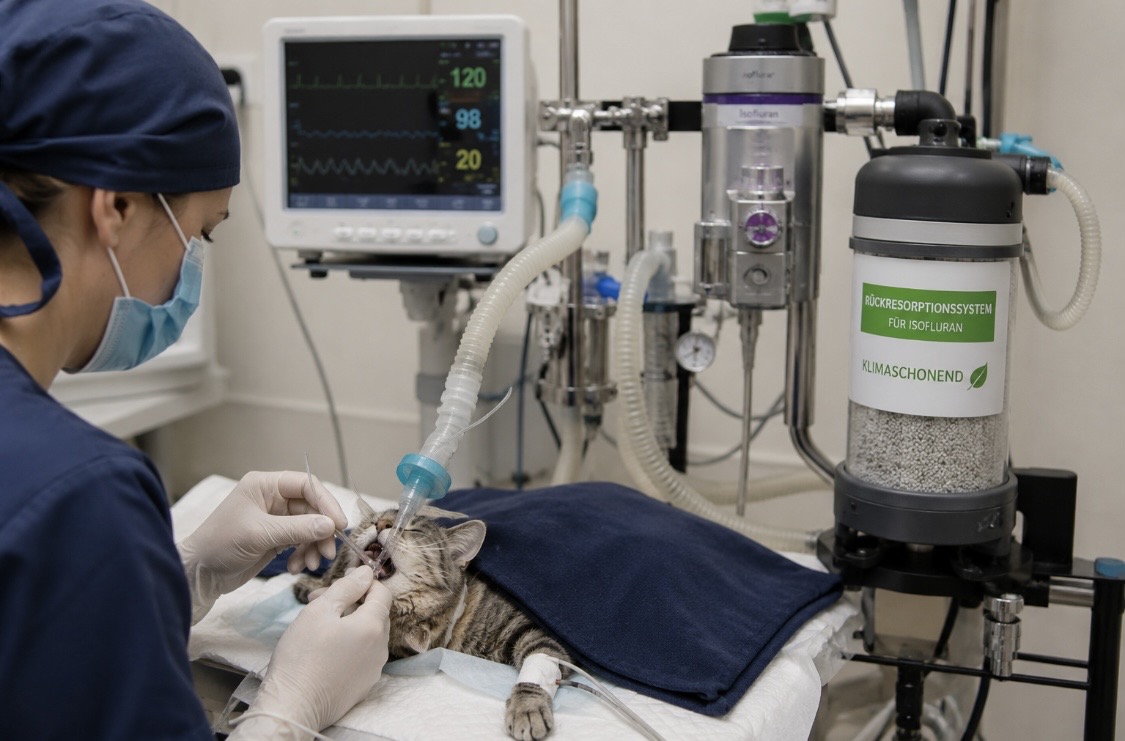 Intubations- und Inhalationsnarkose mit klimaschonender Isofluran-Rückresorption